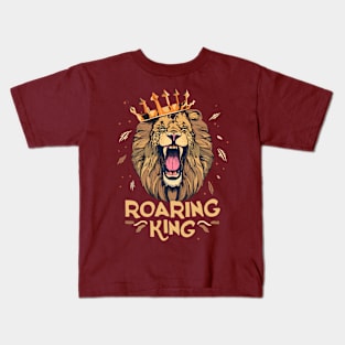 Roaring King Lion Kids T-Shirt